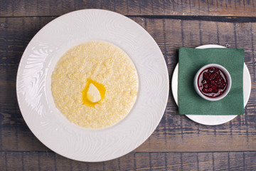 Breakfast lunch dinner egg fried eggs with coffee tea bread toast porridge cheese cookies oatmeal cookies jam
