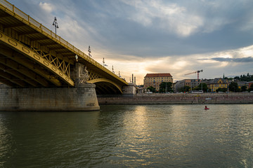 Margaret Bridge in Budapest, Hungary.