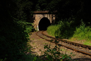 old railway tunnel in the mountains