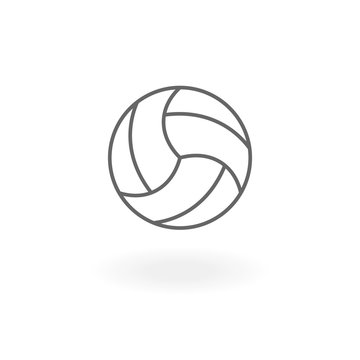 volleyball ball - vector icon