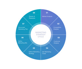 Marketing Strategy Lifecycle Diagram Infographic