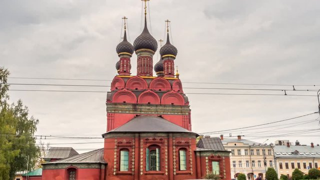 Yaroslavl, Golden Ring of Russia. Church of the Epiphany in central Yaroslavl city.