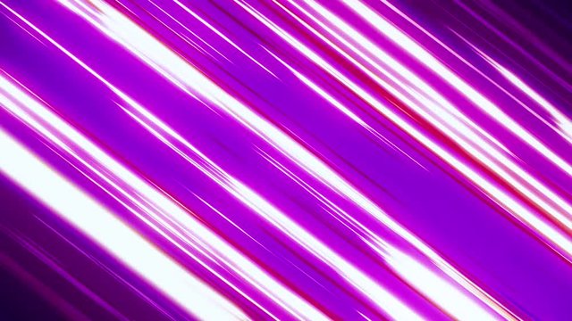 Fast Neon Light Streaks Background. Fast speed Neon Glowing flashing lines streaks in purple pink and cool blue color