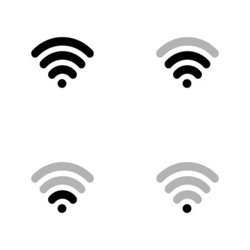 Set of wifi signal icons vector illustration