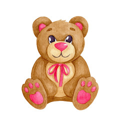 Teddy bear watercolor 6