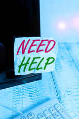 Handwriting text Need Help. Conceptual photo When someone is under pressure and cannot handle the...