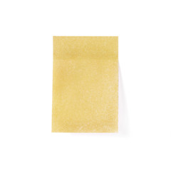 Sticker on a white background. Colored piece of paper.