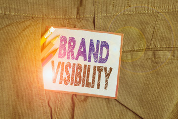 Text sign showing Brand Visibility. Business photo text frequency at which showing see your brand...