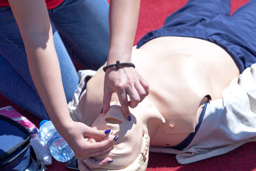 First aid and CPR training detail