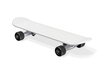 Skateboard on a white background. 3d rendering