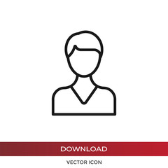 Business woman icon vector. Simple business woman sign in modern design style for web site and mobile app. EPS10