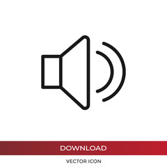 Sound icon vector. Simple sound sign in modern design style for web site and mobile app. EPS10