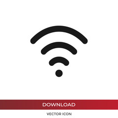 Wifi signal icon vector. Simple wifi signal sign in modern design style for web site and mobile app. EPS10