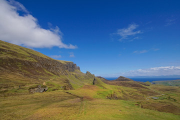 Obraz premium The Quiraing mountain range on the Isle of Skye