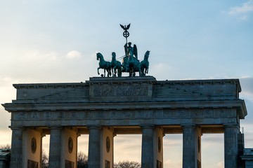 The Brandenburger Tor with the Quadriga in Berlin