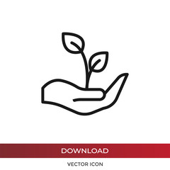 Growth icon vector. Simple growth sign in modern design style for web site and mobile app. EPS10