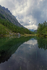 Naklejka na ściany i meble Witches Lake (Lago delle streghe) in Alpe Devero, Italy.