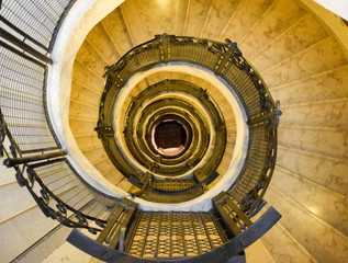 Spiral stairs in an old building in Buenos Aires