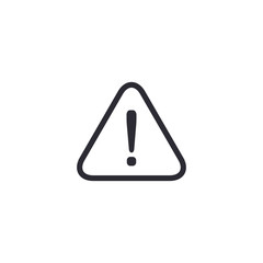Warning Sign Exclamation mark attention icon. Vector flat symbol