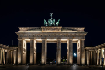 Brandenburger Tor bei Nacht Berlin Deutschlanf Germany