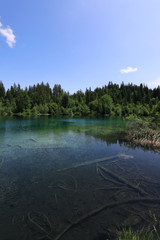 Crestasee mountain lake