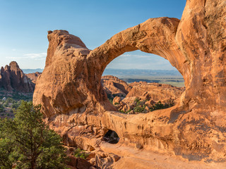 Double O Arch in Arches National Park Utah USA