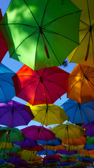 Fototapeta na wymiar Umbrellas over the city