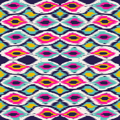 Naklejka premium Indigo Elegant Tie Dye Vector Seamless Pattern.