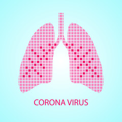 Human lungs. Vector illustration of the lungs. Corona virus lungs
