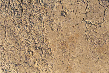 Concrete coating. Cracked stone background. Cement slab. Wall of the house.