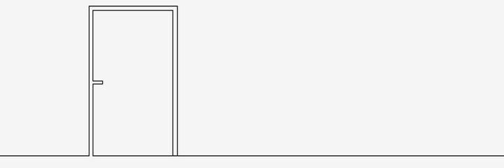 Realistic vector elements outline door