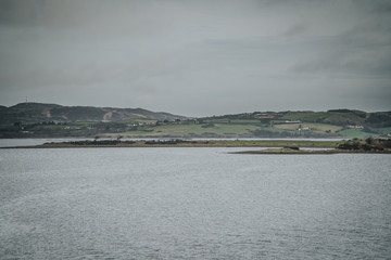 water mountains cloudy time dramatically cloudy