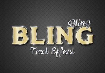 Silver and Gold Text Effect Mockup