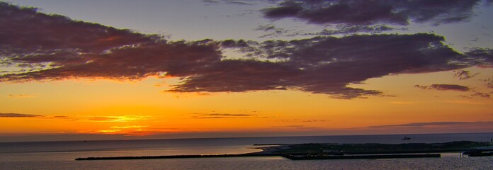 Fototapeta na wymiar Heligoland - island dune - sunrise