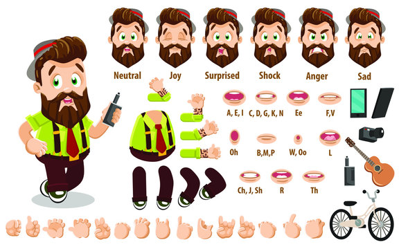Hipster Style Bearded Man Young Woman Character Set Avatar Flat Collection  Geek Pack Guys Girls Set Isolated Vector Flat Illustration Stock  Illustration - Download Image Now - iStock
