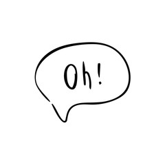 Speech bubble with text. Dialog text on white background