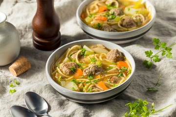 Homemade Sopa a La Minuta Meatball Soup