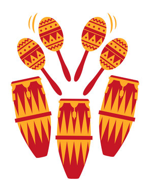 mambo salsa drums timbal and maracas