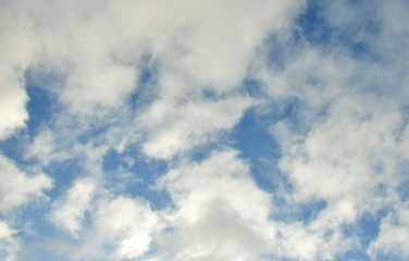 Altocumulus Clouds on a blue sky.
