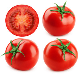 tomato isolated on white background, clipping path, full depth of field