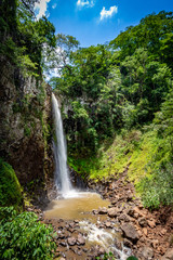 Quatis waterfall at Ecopark Cassorova. Brotas City, São Paulo - Brazil