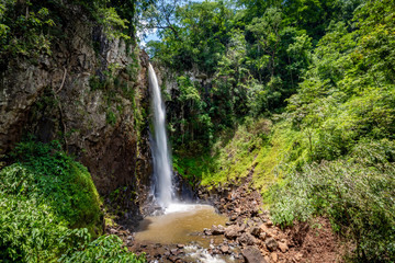 Quatis waterfall at Ecopark Cassorova. Brotas City, São Paulo - Brazil