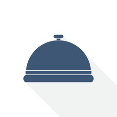 Obraz premium Restaurant vector icon, flat design food service illustration
