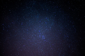 Starry night galactic sky.Landscape of night and starry sky with galaxies and astrological signs of the zodiac.