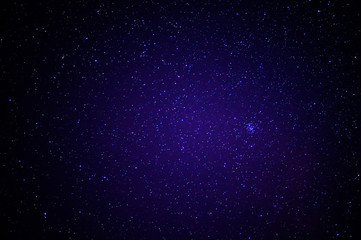 Starry night galactic sky.Landscape of night and starry sky with galaxies and astrological signs of...