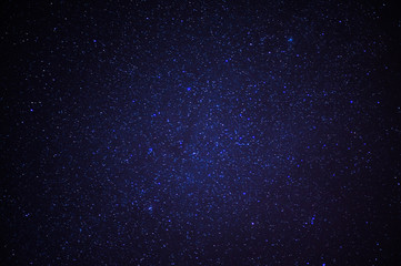 Starry night galactic sky.Landscape of night and starry sky with galaxies and astrological signs of...