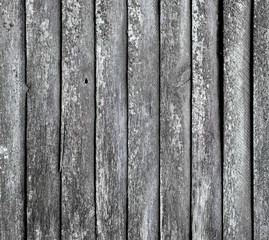 texture of old gray wood fence with cracks between the bars