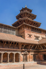 Courtyard of the Sundari Chowk temple on Durbar square in Patan, Nepal