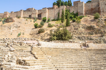 Fototapeta na wymiar Anfiteatro de Malaga, Andalucia, Spain