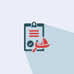 Boat protection icon vector - Transportation identity Document icon